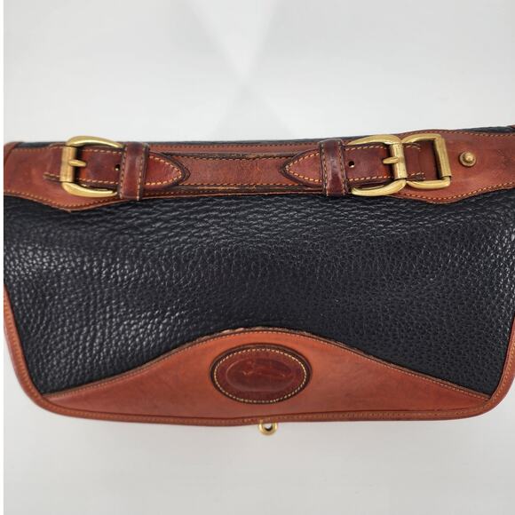 Vintage Dooney & Bourke Black All Weather Leather Top Handle Bag - Picture 3 of 16